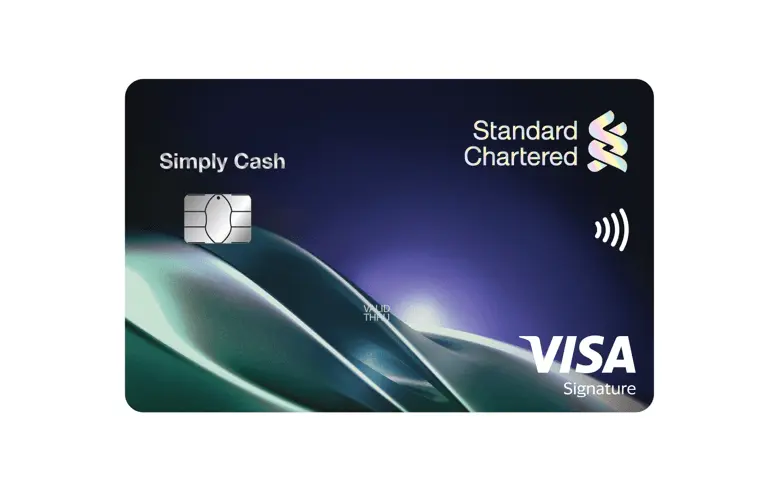 Standard Chartered Simply Cash Visa Card 信用卡官方卡面